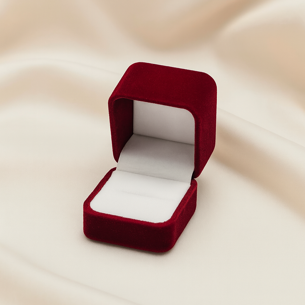 Estuche Premium para Anillos | Terciopelo Rojo y Seda 🎁💍