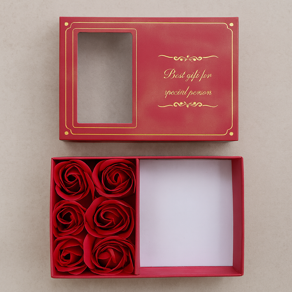 Caja De Lujo Flores Rosas Eternas 🎁🌹