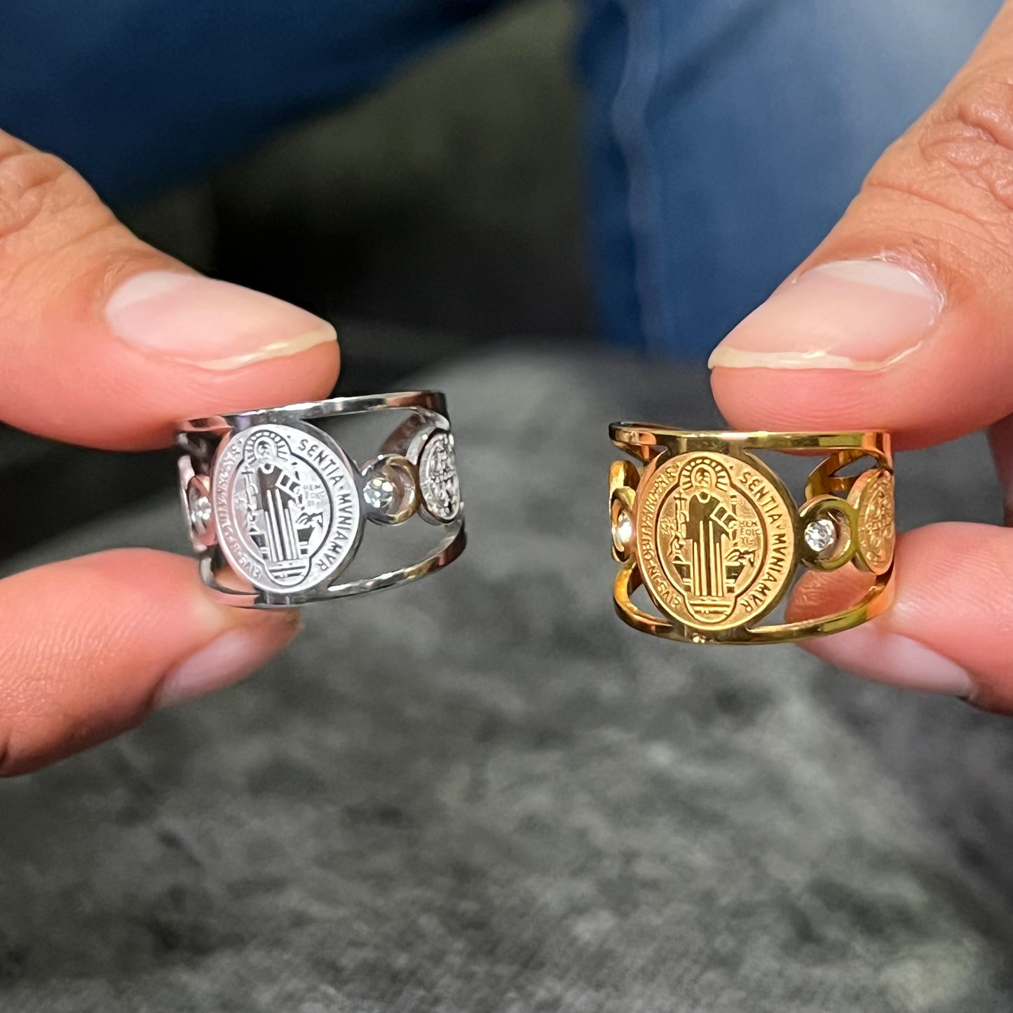 Anillo San Benito | Baño de Oro + Caja Premium Gratis✨👑