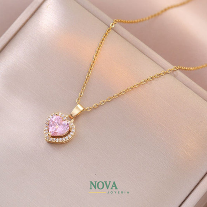 Collar Corazón Promesa 💖 | Baño en Oro + Caja Premium Gratis ✨