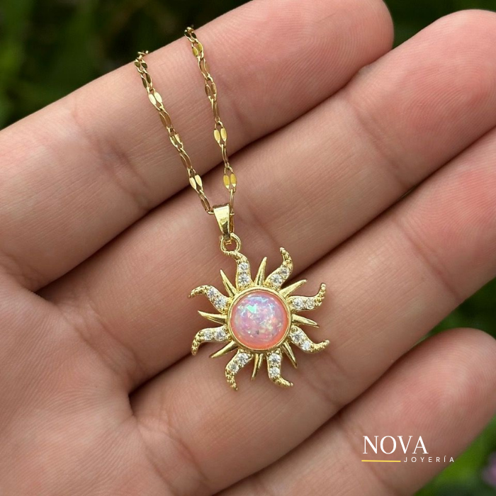 Collar Sol Rapunzel | Baño de Oro + Caja Regalo Gratis✨👑