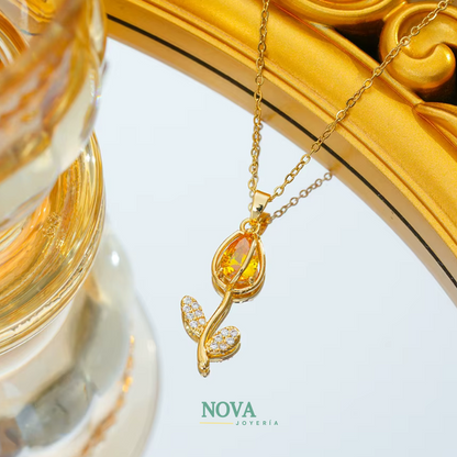 Collar Tulipán | Baño de Oro + Caja de Regalo Gratis✨
