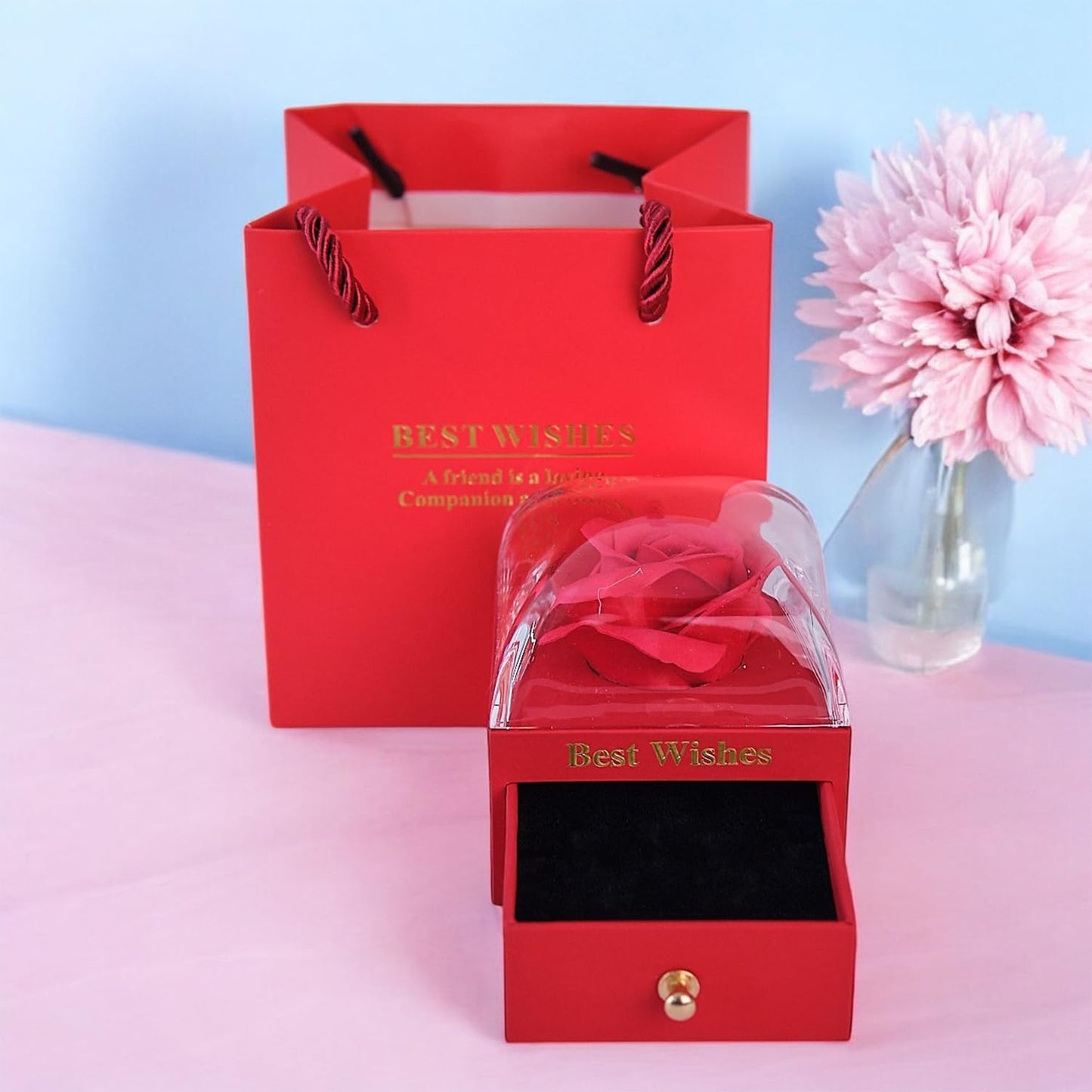 Estuche Rosa Eterna 💗🌺 | Joyero Incluído