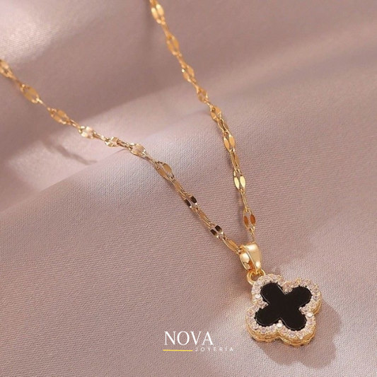 Collar Van Cleef 2 en 1 | Baño de Oro + Caja Premium Gratis✨
