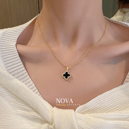 Collar Van Cleef 2 en 1 | Baño de Oro + Caja Premium Gratis✨