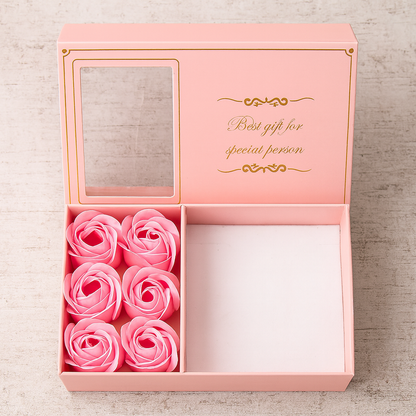 Caja De Lujo Flores Rosas Eternas 🎁🌹