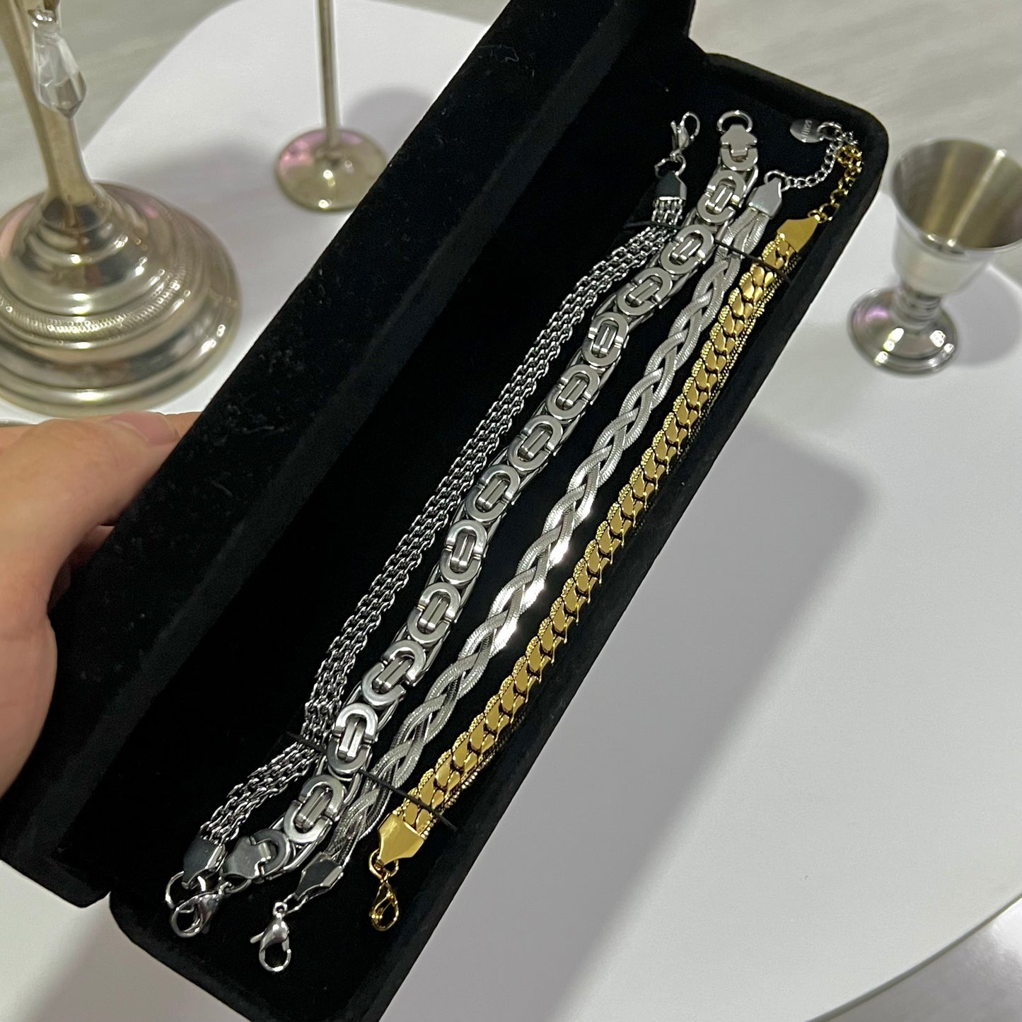 Pulseras Eslabon Grueso + Caja Premium Gratis ⛓️