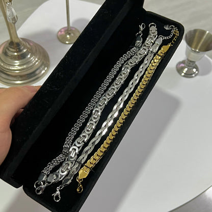 Pulseras Eslabon Grueso + Caja Premium Gratis ⛓️