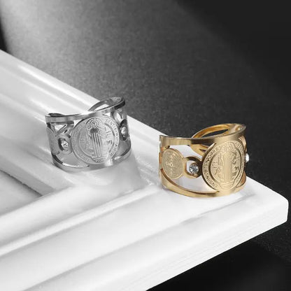 Anillo San Benito | Baño de Oro + Caja Premium Gratis✨👑