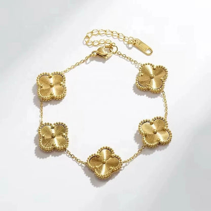 Pulsera Trebol Van Cleef | Baño de Oro + Caja Gratis✨