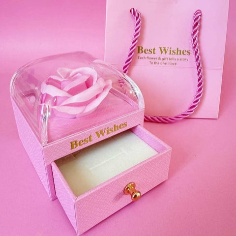 Estuche Rosa Eterna 💗🌺 | Joyero Incluído